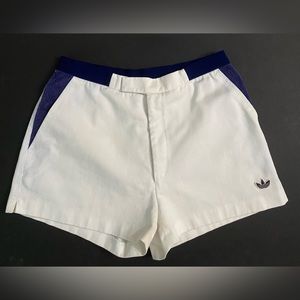 Adidas 80’s Vintage White Tennis Shorts With Pockets Golf Clothing Athletic Wear
